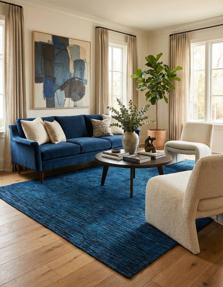 Detail image of 6' 5 x 9' 9  Hand Knotted Darya Wool Rug