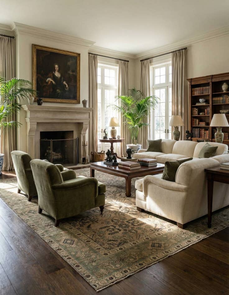 Detail image of  9' 8 x 12' 8  Hand Knotted Sarough Persian Wool Rug