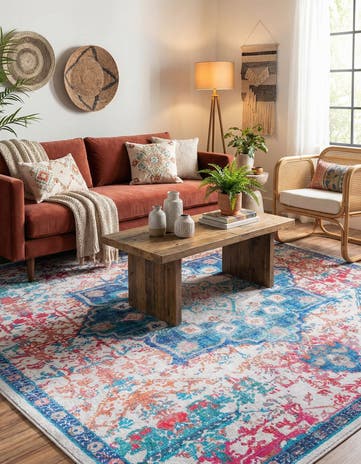 10' 6 x 10' 6 Washable Francesca Square Rug