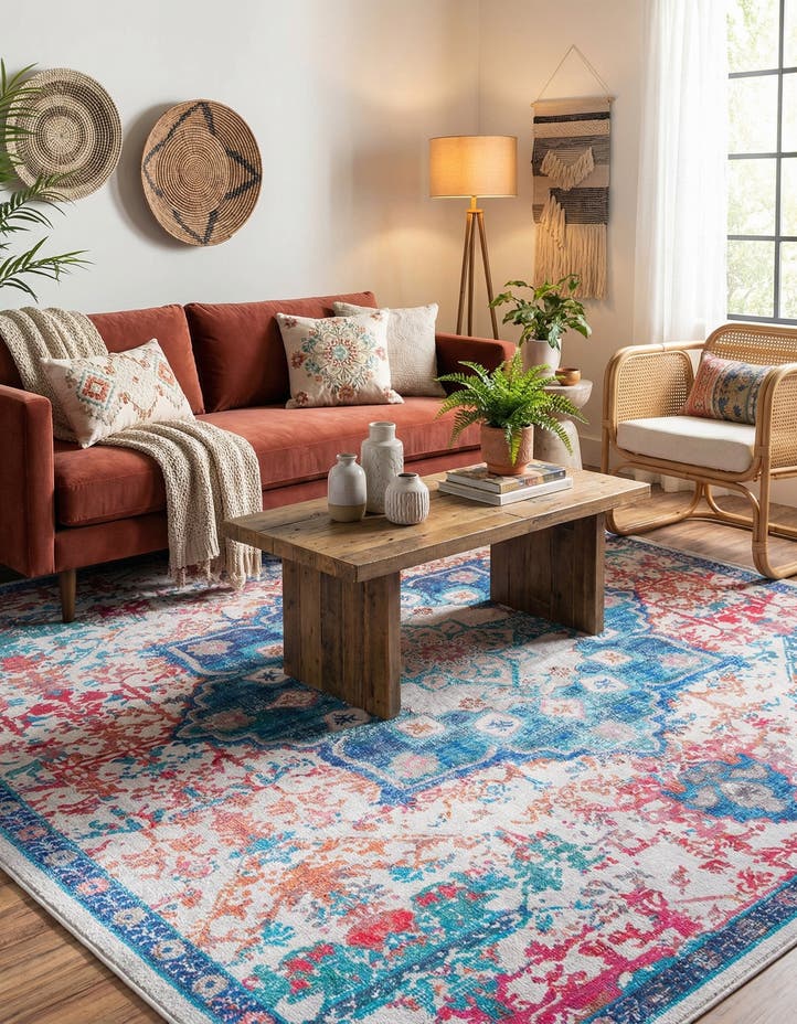 10' 6 x 10' 6 Washable Francesca Square Rug