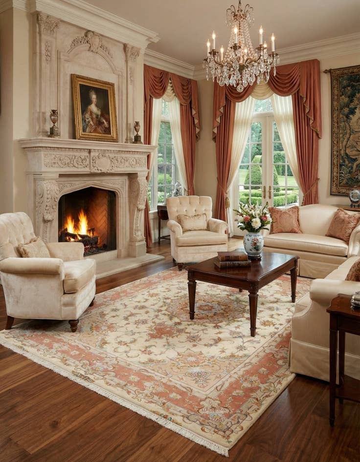 Detail image of  5' x 6' 8 Tabriz Rug