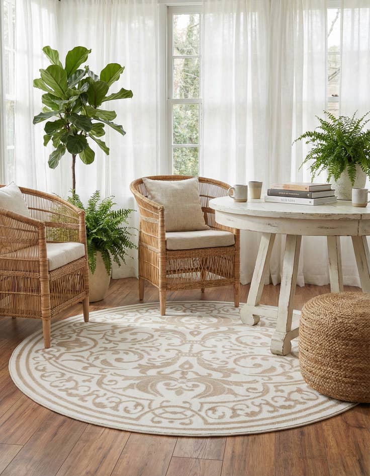 Detail image of 6' x 6' Hermitage Round Rug