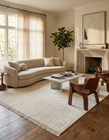 6' 7 x 9' 11 Hand Knotted Darya Wool Rug