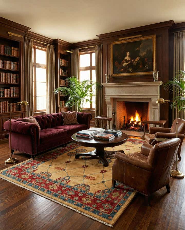 5' 7 x 7' 7 Hand Knotted Ziegler Wool Rug