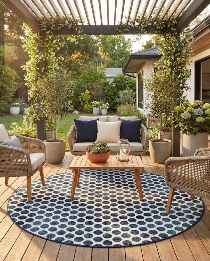 10' x 10' Easy-Clean Sabrina Soto Indoor / Outdoor Round Rug