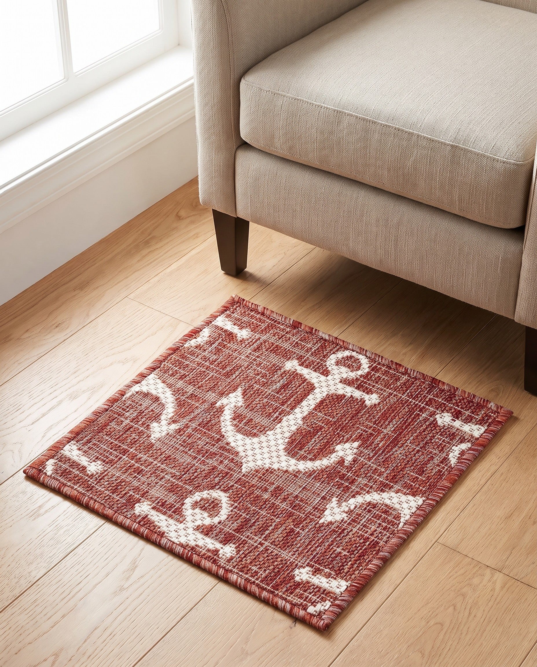 1' 4 x 1' 4 Easy-Clean Coastal Indoor / Outdoor Sample Rug