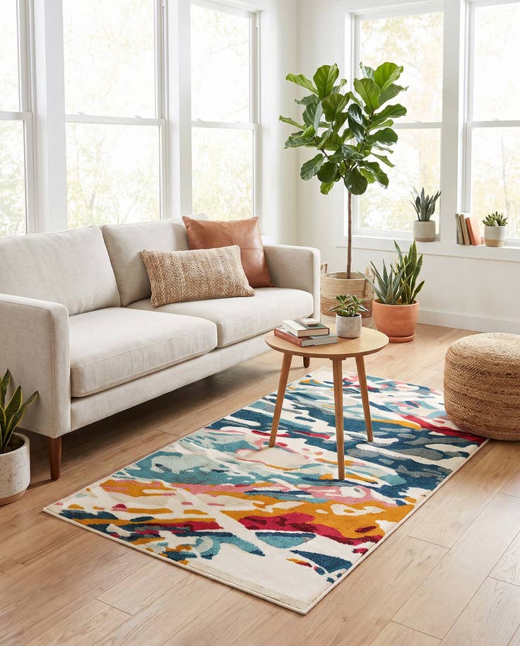 Detail image of 4' x 6' Easy-Clean Casablanca Indoor / Outdoor Rug