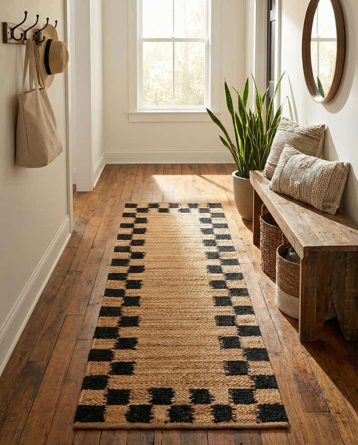 2' x 6' 1 Hand Woven Laurel Handwoven Jute Runner Rug