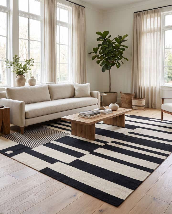 8' 2 x 9' 8 Hand Woven Kilim Modern Wool Rug