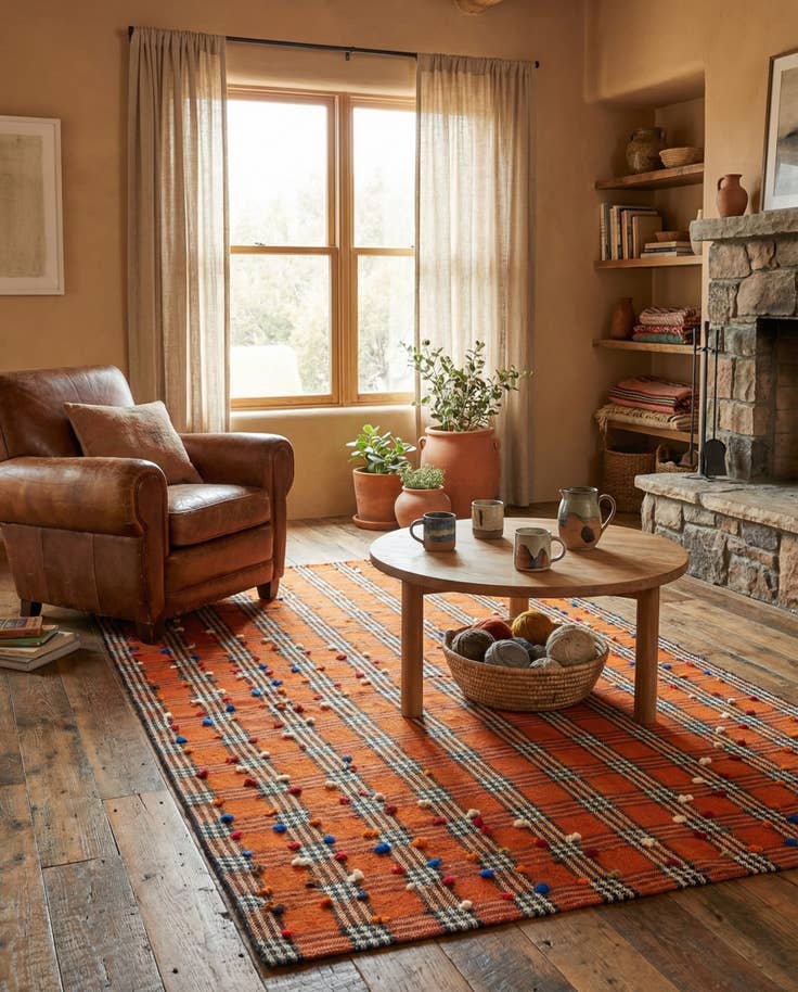 Detail image of 4' 3 x 6' 8 Jajim Wool Rug