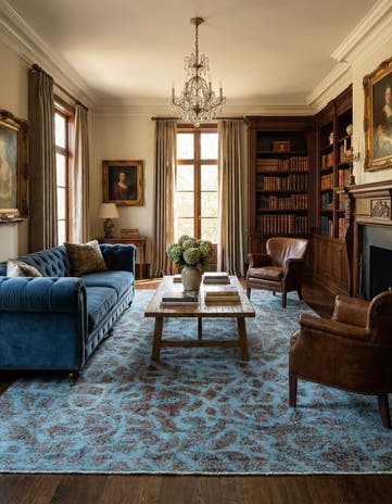 9' 8 x 13' 7 Vintage Royal Wool Rug