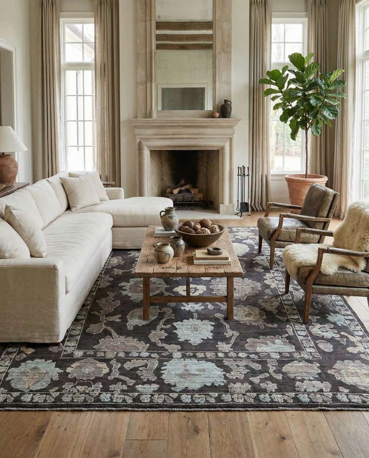 10' 1 x 14' 6 Hand Knotted Oushak Wool Rug