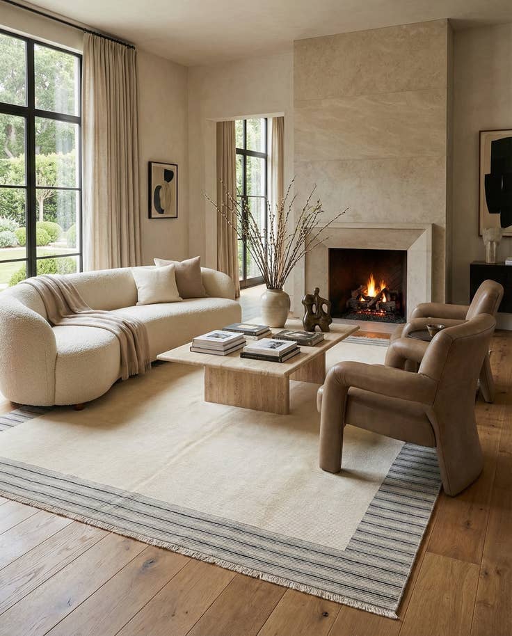 Detail image of 9' 7 x 12' 10 Hand Knotted Darya Wool Rug