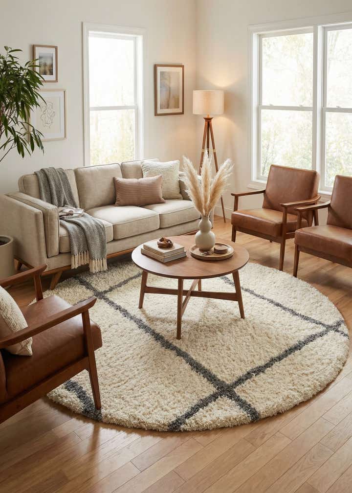 8' x 8' Infinity Shag Round Rug