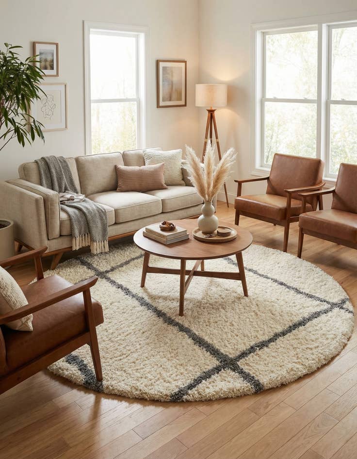 Detail image of  8' x 8' Infinity Shag Round Rug