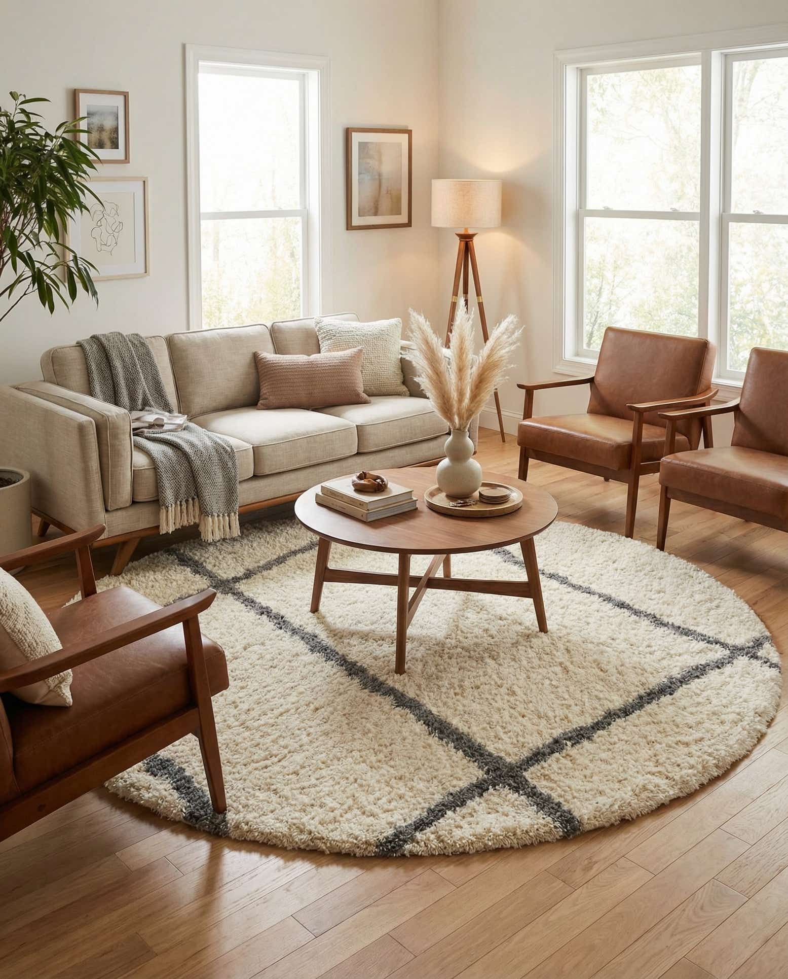 8' x 8' Infinity Shag Round Rug