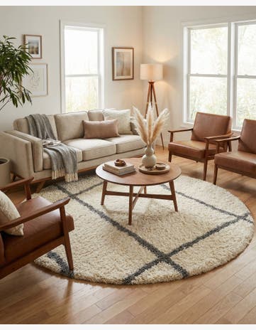 8' x 8' Infinity Shag Round Rug