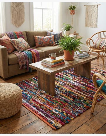 Handmade Braided Chindi Rug