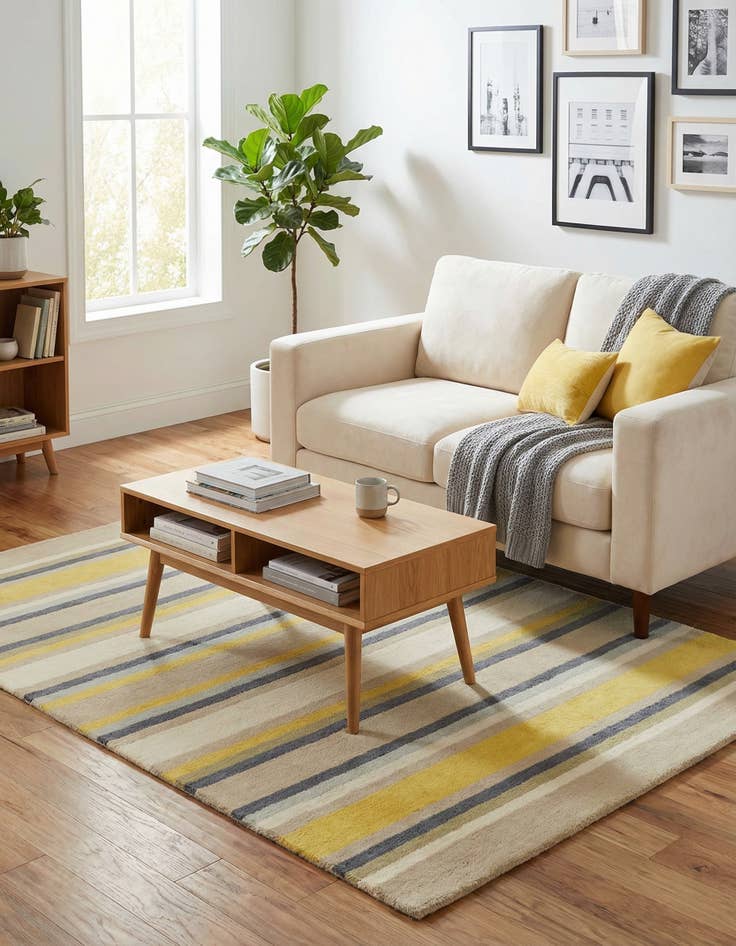 Detail image of 4' x 5' 7 Luna Wool Rug