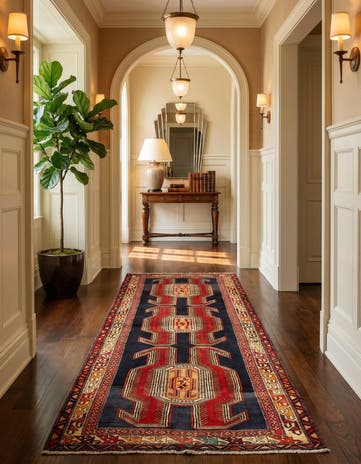 4' 1 x 10' 8 Sirjan Wool Runner Rug