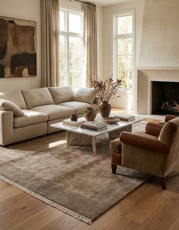 6' 7 x 9' 10 Hand Knotted Darya Wool Rug