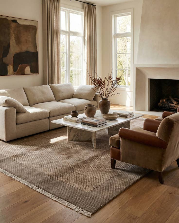 Detail image of 6' 7 x 9' 10 Hand Knotted Darya Wool Rug