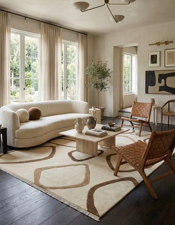 6' 4 x 9' 3 Hand Knotted Darya Wool Rug
