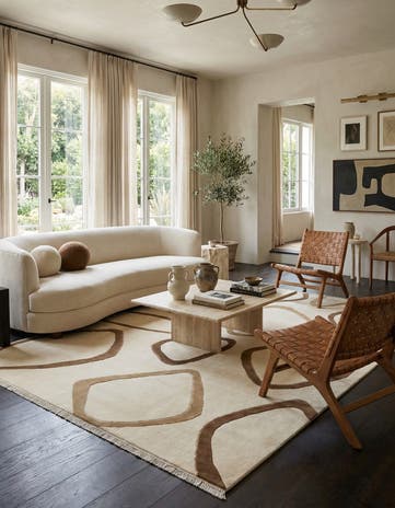 6' 4 x 9' 3 Hand Knotted Darya Wool Rug