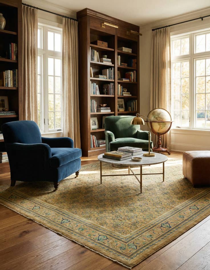 Detail image of 10' 5 x 13' 3  Hand Knotted Farahan Persian Wool Rug