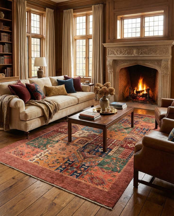 Detail image of 6' 8 x 9' 9 Hand Knotted Ariana Ziegler Rug