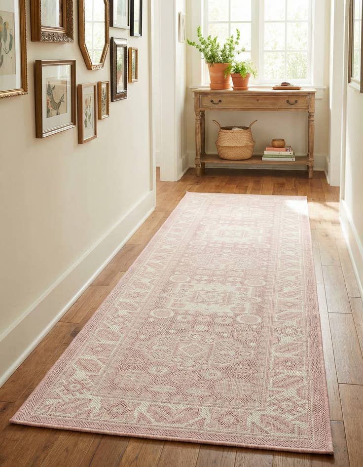 Detail image of 2' x 8'  Washable Aztec Indoor / Outdoor Runner Rug