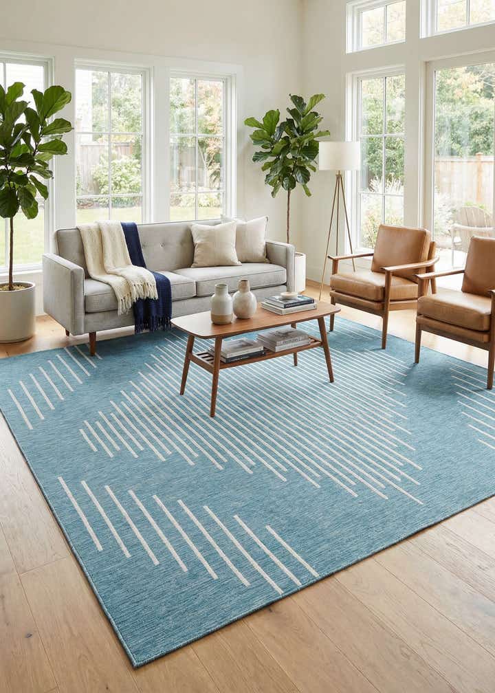 10' 8 x 10' 8 Easy-Clean Modern Indoor / Outdoor Square Rug