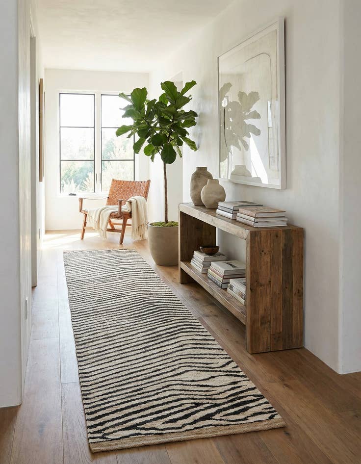 Detail image of 3' 7 x 14' 10  Hand Knotted Moroccan Wool Runner Rug