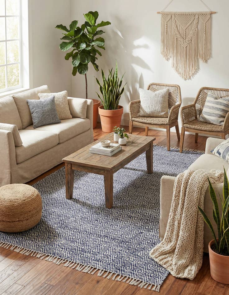 Detail image of  7' 10 x 10'  Hand Woven Braided Jute Rug