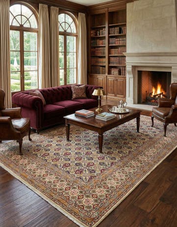 7' x 10' 9 Hand Knotted Tabriz Persian Rug