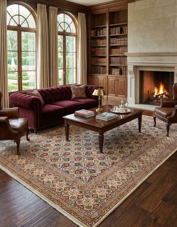 7' x 10' 9 Hand Knotted Tabriz Persian Rug