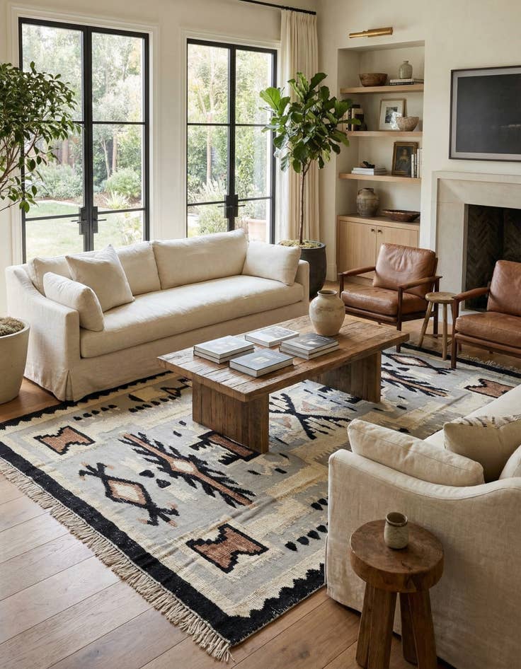 Detail image of 8' 2 x 10' 7  Hand Knotted Oushak Wool Rug