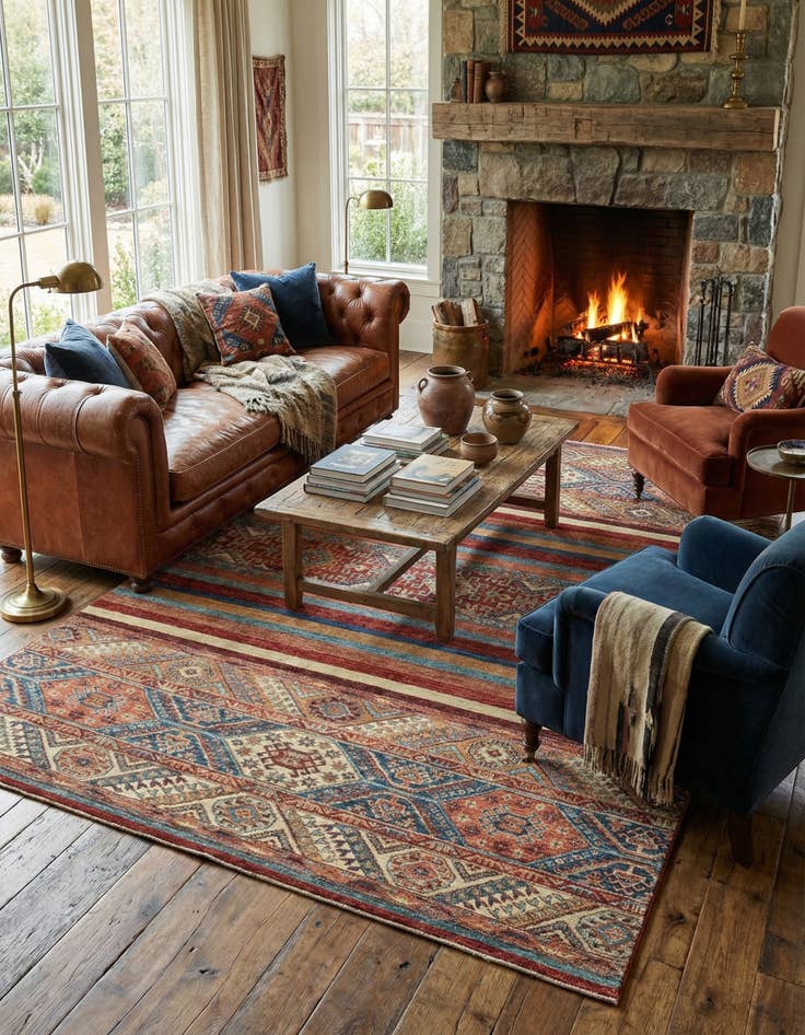 Detail image of  5' 6 x 8' 2  Hand Knotted Ariana Ziegler Rug