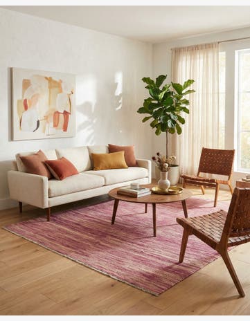 5' 2 x 6' 7 Hand Woven Kilim Modern Wool Rug