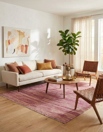 5' 2 x 6' 7 Hand Woven Kilim Modern Wool Rug