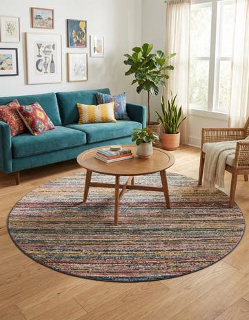 6' x 6' Gemstone Round Rug