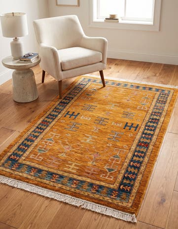 3' 2 x 5' 7 Hand Knotted Ziegler Wool Rug