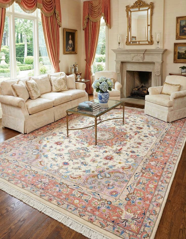 Detail image of  9' 8 x 13' Tabriz Rug