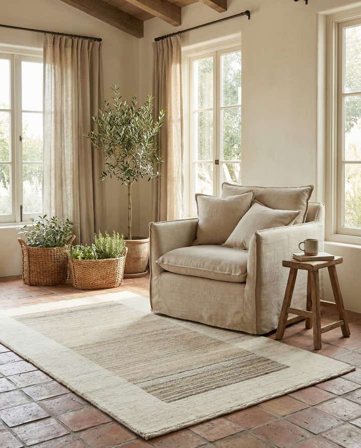 2' 5 x 4' 7 Hand Knotted Gabbeh Wool Rug