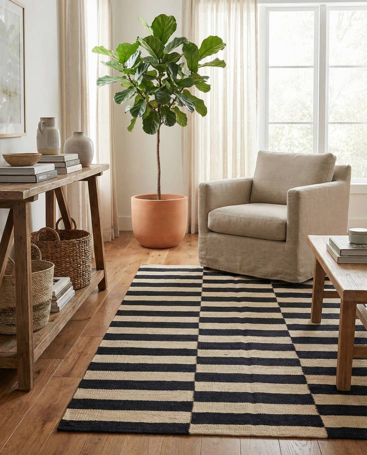 Detail image of 3' 2 x 5' Hand Woven Kilim Modern Wool Rug