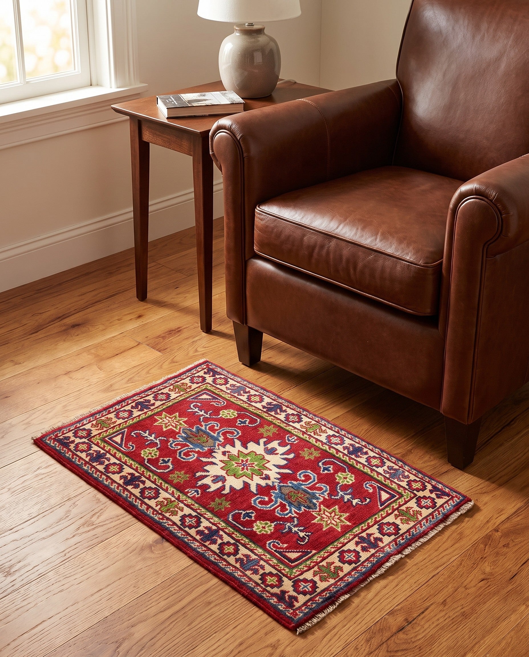 1' 11 x 3' 1 Hand Knotted Kazak Rug