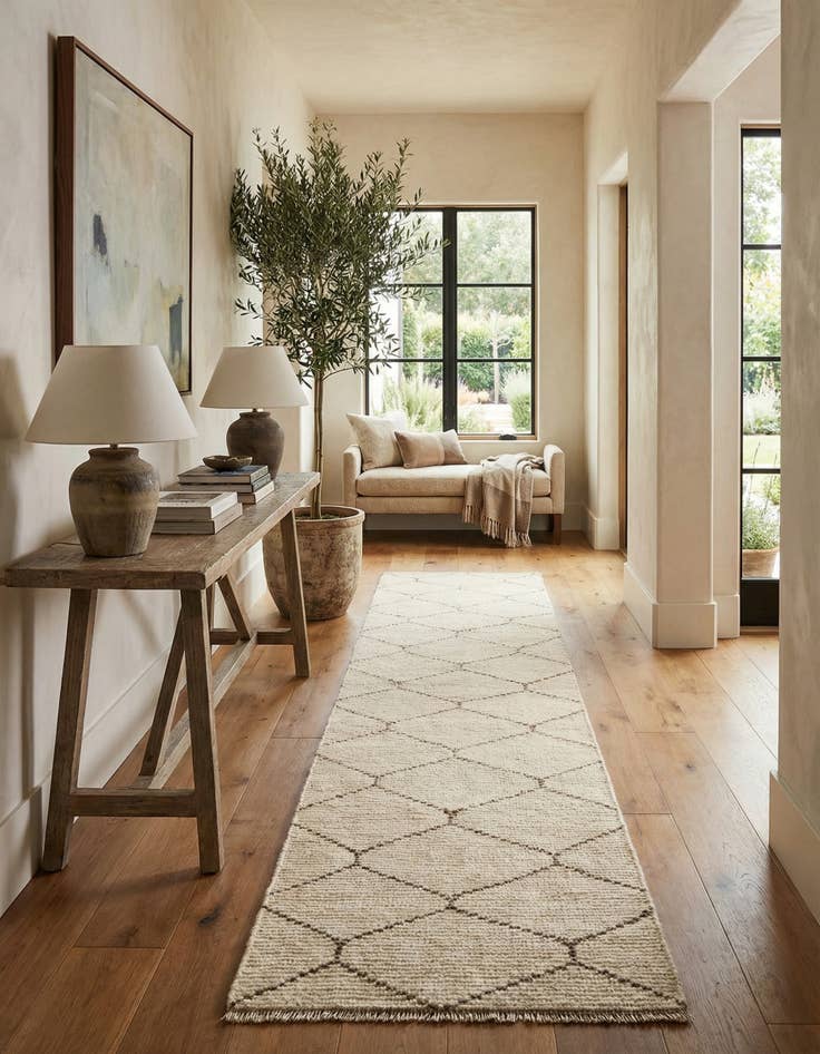 Detail image of  2' 3 x 16' 7  Hand Knotted Moroccan Wool Runner Rug