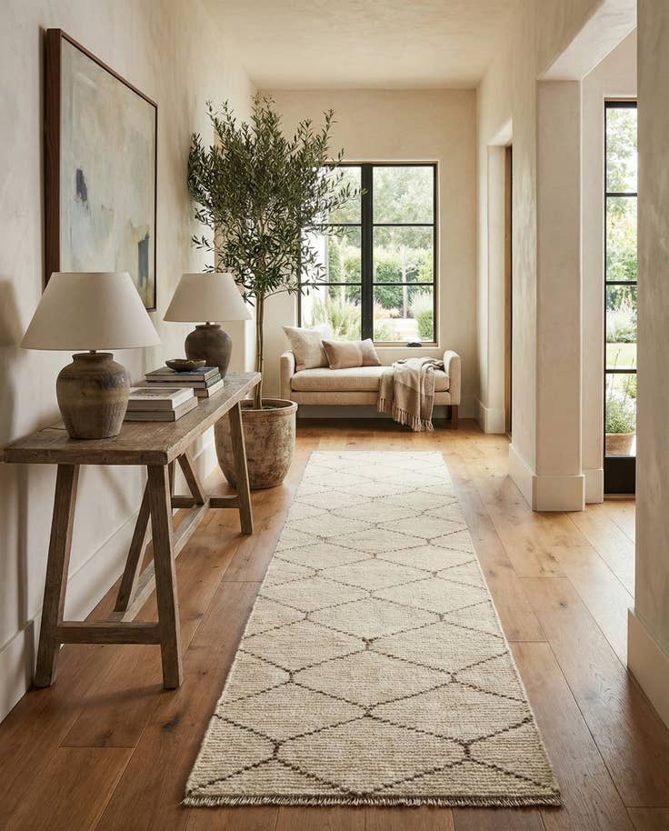 Detail image of 2' 3 x 16' 7 Hand Knotted Moroccan Wool Runner Rug