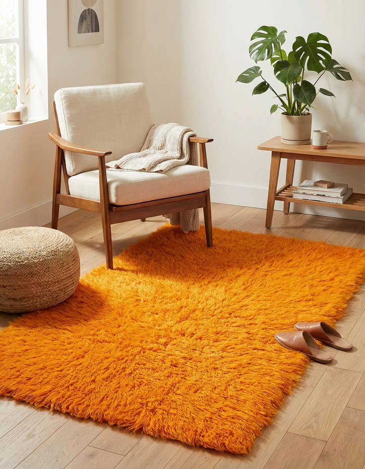 Detail image of  2' 9 x 5' 5  Hand Knotted Moroccan Wool Rug