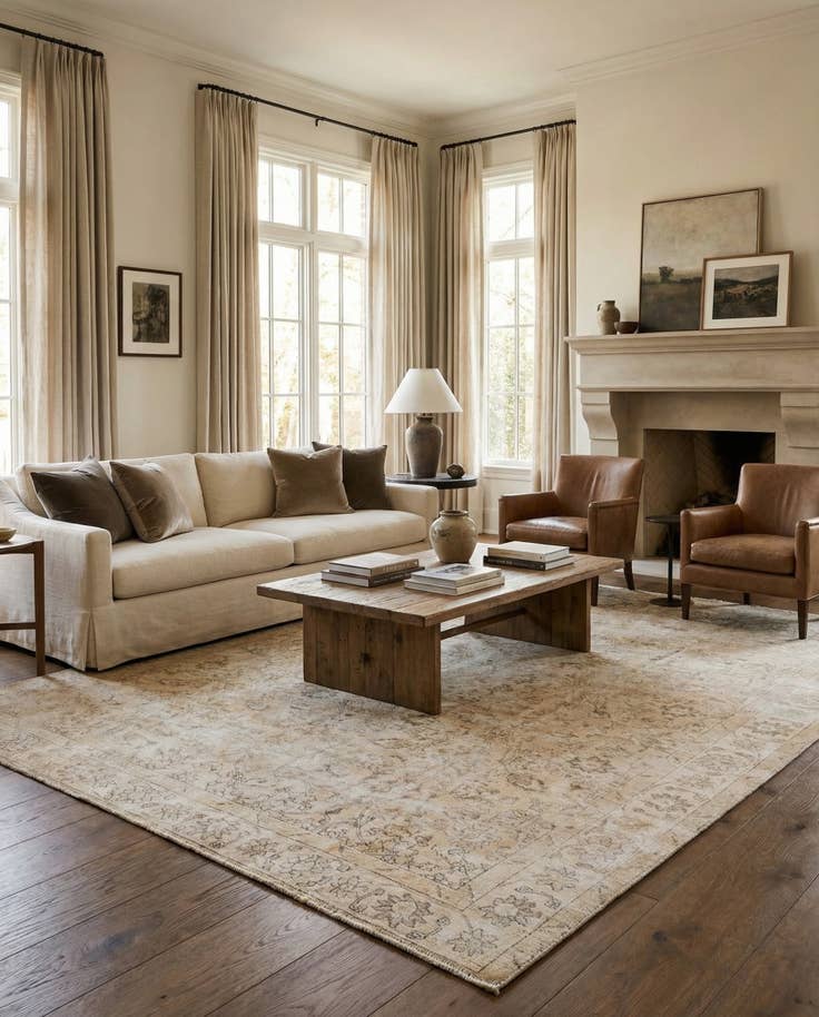 Detail image of 9' 4 x 12' Hand Knotted Ultra Vintage Persian Wool Rug